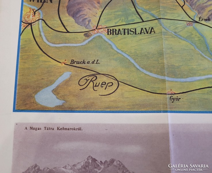 Régi Magas Tátra prospektus (1960-as évek) Joseph Ruep térképével