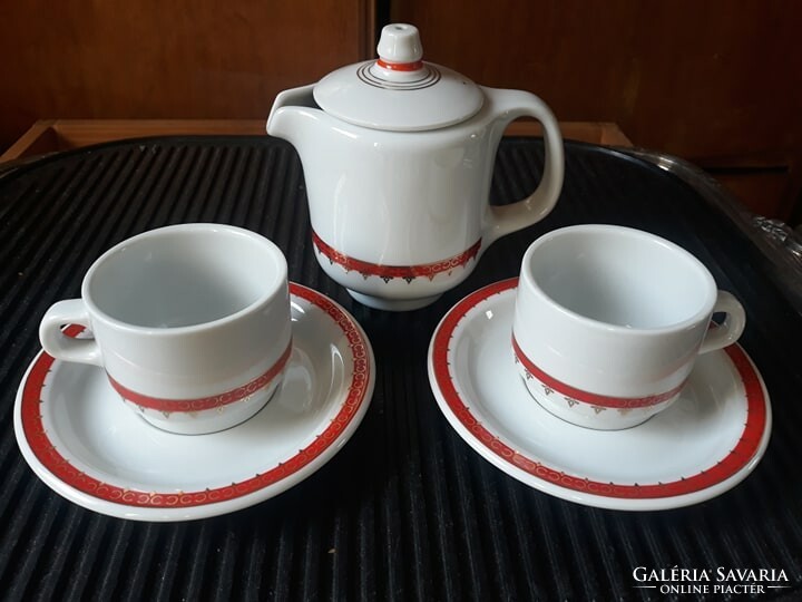 Lowland porcelain, retro / mocha coffee set, for 2 people