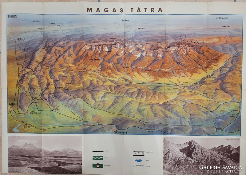 Régi Magas Tátra prospektus (1960-as évek) Joseph Ruep térképével