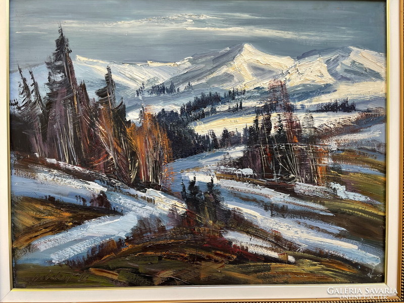 László Bubelényi: in the Carpathians 70.5x85.5cm!!!!