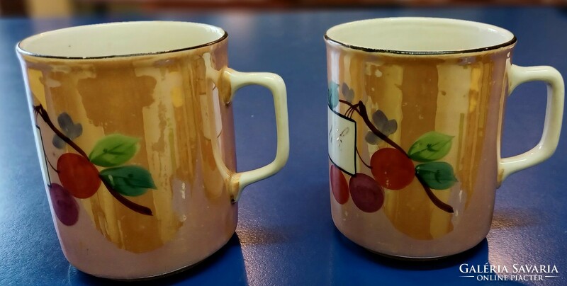 Luster-glazed commemorative mug 2 pcs.