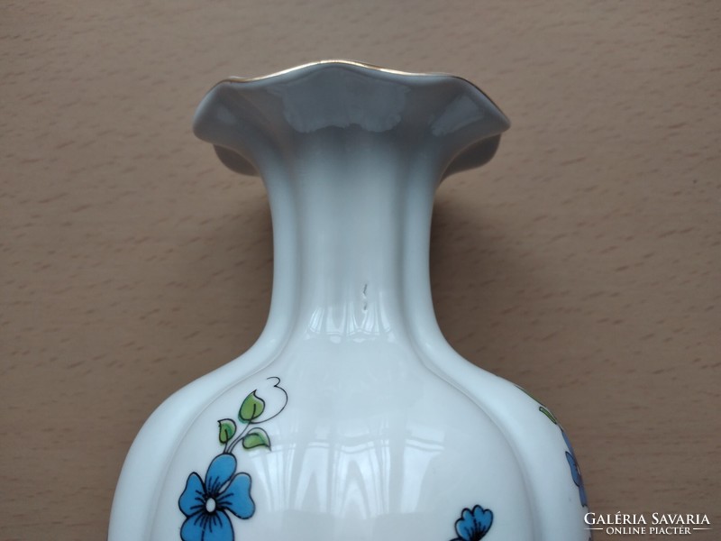 15 cm-es Zsolnay kék virágos váza
