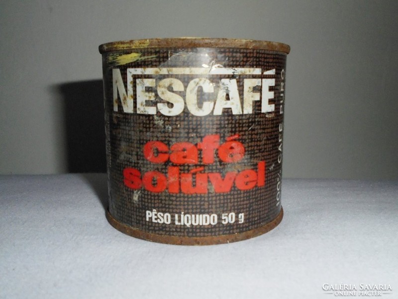 Retro kávé fémdoboz pléh doboz - Nescafé Nestlé - 1970-es évekből