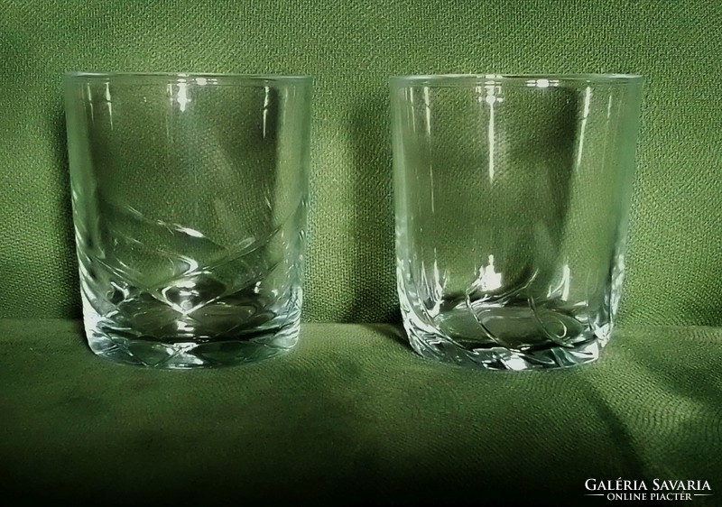 3+2 retro vizes üdítős whiskeys öntött üveg pohár, hibátlan