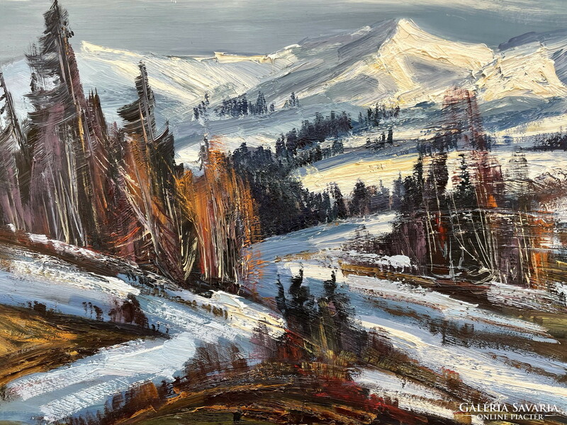 László Bubelényi: in the Carpathians 70.5x85.5cm!!!!