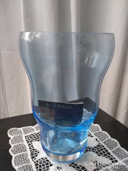 Rare bohemian blue crystalex vase