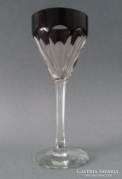 Moser art-deco ‘Lady Hamilton’ crystal wine glass 1930s