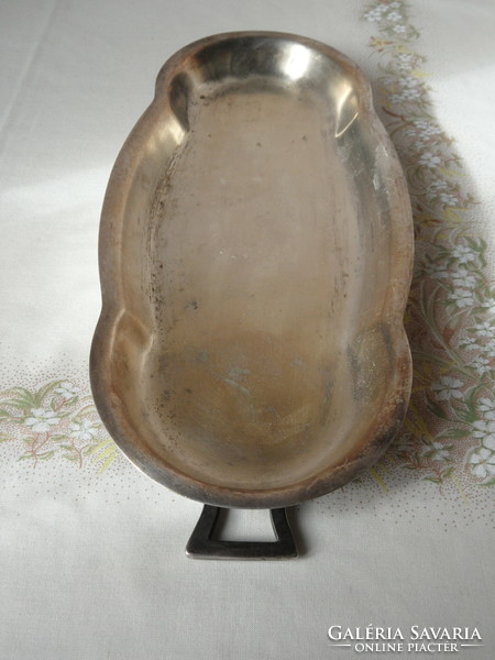 Art Nouveau fine line tray with handles, offering