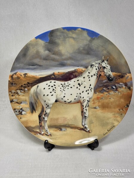 9 pieces of spode by susie whitcombe assorted limited edition equestrian wall hanging decorative plates