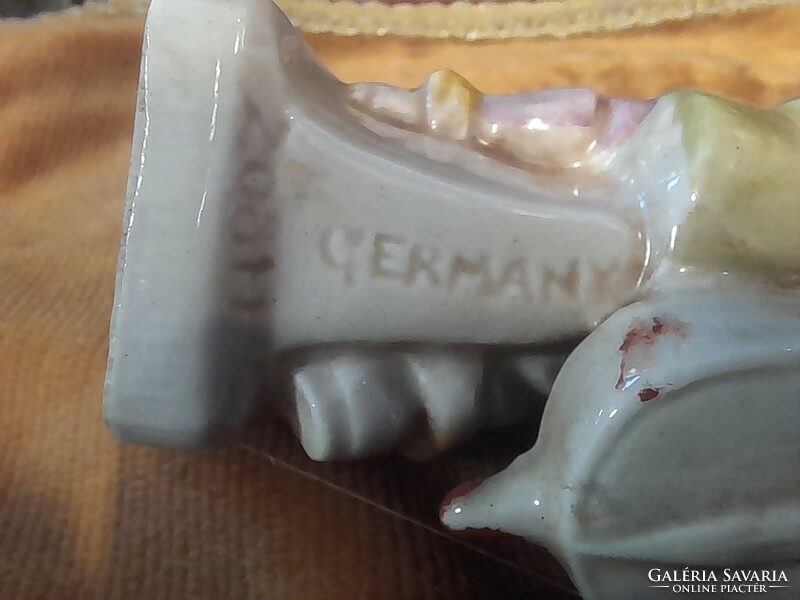 Német,Germany Grafenthal Kézi Festésű Zenész Porcelán Figura.