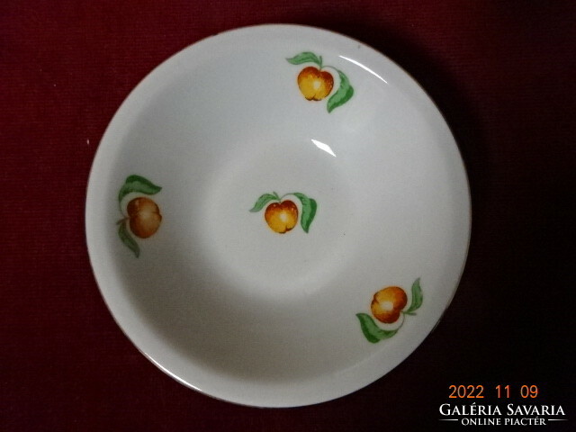 Alföldi porcelain compote bowl, six pieces, with an apricot pattern. He has! Jokai.