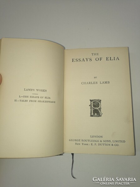 The Essays Of Elia - Charles Lamb (angol nyelvű könyvecske)
