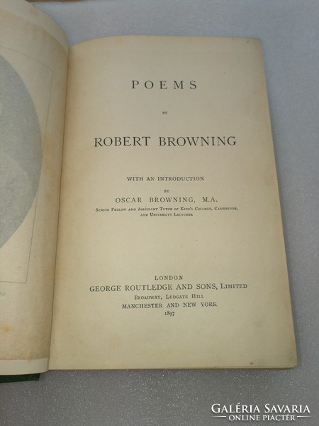 Poems by Robert Browning (1897) angol nyelvű verses könyv