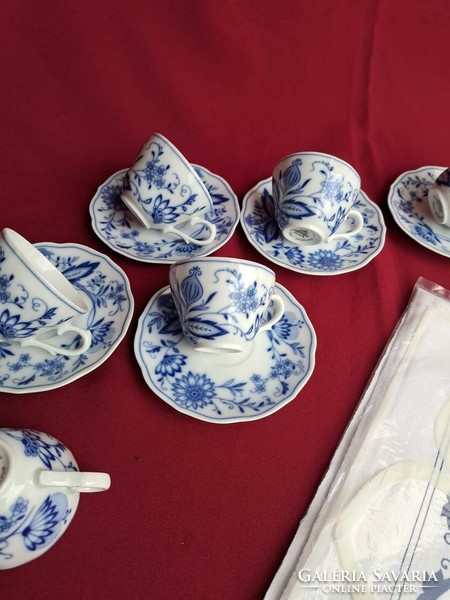 Kék Hagymamintás csésze szettek terítő csésze nosztalgia porcelán