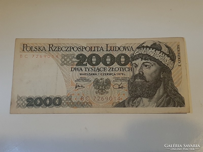 Lengyelország 2000 zloty , zlote , zlotych 1979 lengyel