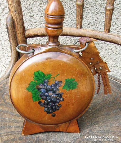 Painted wooden water bottle