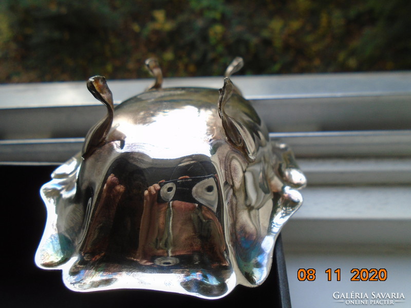 Marked silver-plated spice rack on 4 interesting little legs