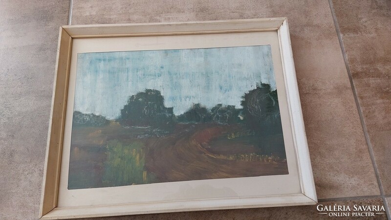 (K) landscape painting with frame 47x38 cm