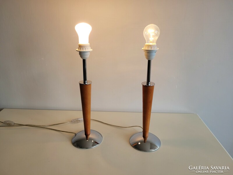 Retro 2 db Szarvasi asztali lámpa éjjeli lámpa lámpatest búra nélkül