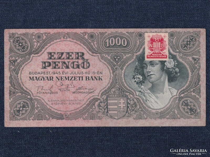 Háború utáni inflációs sorozat (1945-1946) 1000 Pengő bankjegy 1945 (id50460)