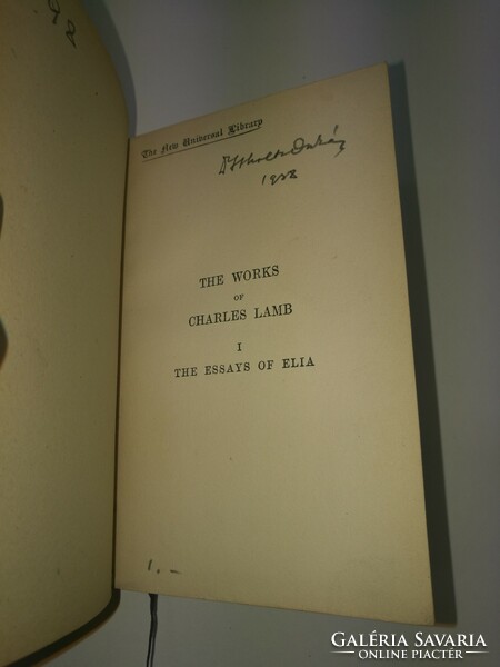 The Essays Of Elia - Charles Lamb (angol nyelvű könyvecske)