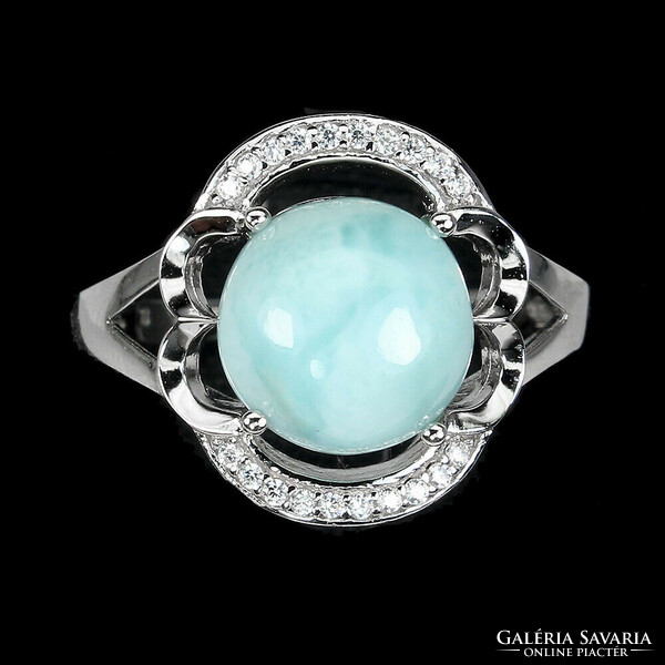 57 And genuine larimar 925 sterling silver ring