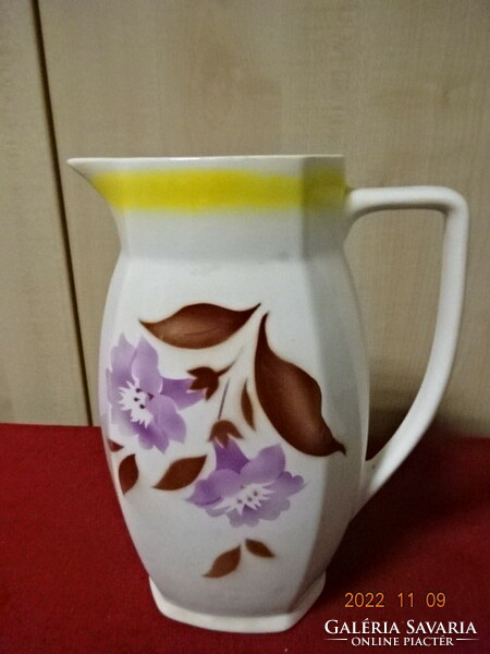 Gránit porcelán, nagy méretű vizes kancsó, magassága 23,5 cm. Vanneki! Jókai.