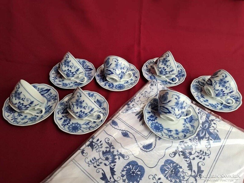 Blue onion pattern cup sets tablecloth cup nostalgia porcelain