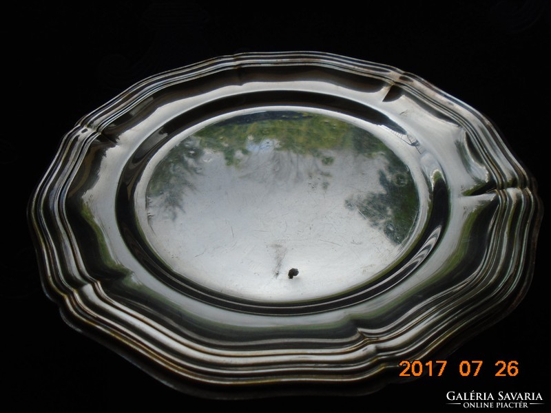Baroque antique silver plated bowl 18.3 cm