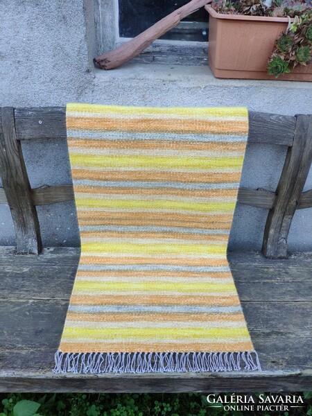 'Behind the Clouds' hand-woven wool rug, tapestry, runner, bench cover, tablecloth