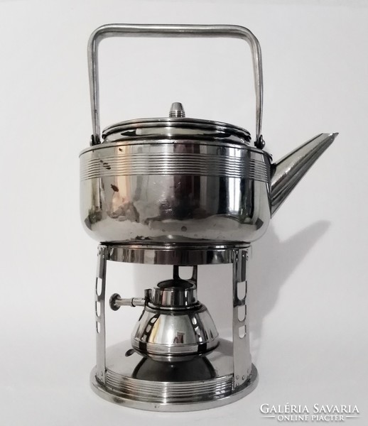 J. P. Kayser & söhne [kayserzinn] Art Nouveau spirit teapot, 1900