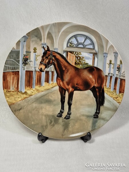 9 pieces of spode by susie whitcombe assorted limited edition equestrian wall hanging decorative plates