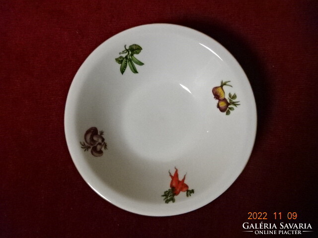 Alföldi porcelain compote bowl, six pieces, vegetable pattern. He has! Jokai.