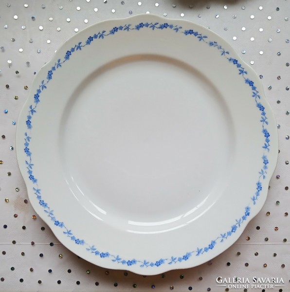 Old Zsolnay blue floral plate 2 pieces together 24cm
