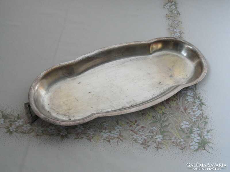 Art Nouveau fine line tray with handles, offering