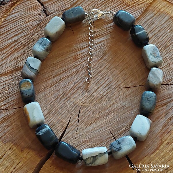 Nice large picasso jasper necklace