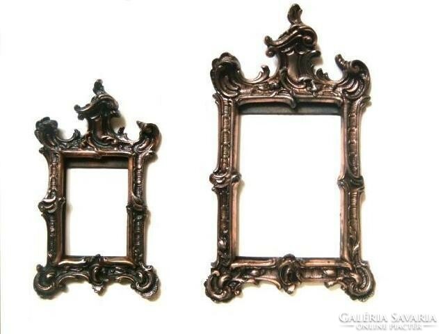 Baroque, bronze, antique picture frame, master-marked by a goldsmith