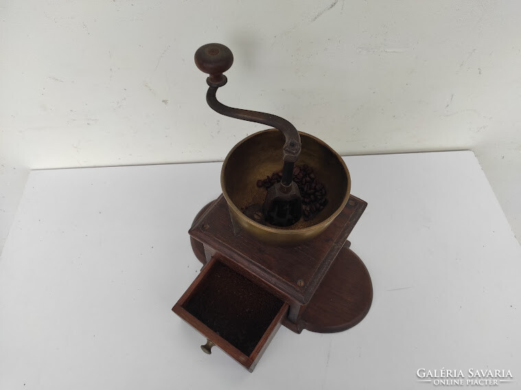 Antique coffee grinder wooden box coffee grinder special kitchen tool 230 6159