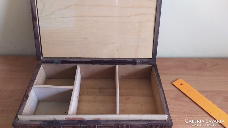 (K) interesting old wooden box
