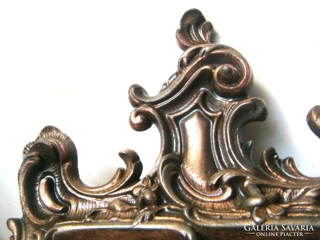 Antik barokk bronz képkeret, ötvös által mesterjelzett