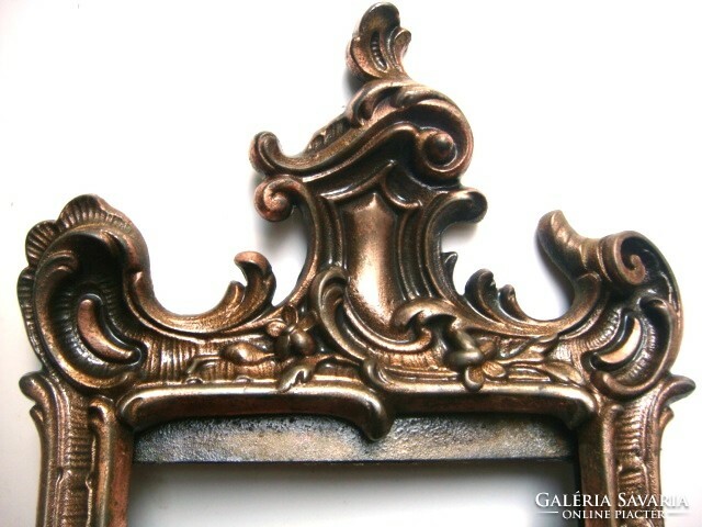 Antik barokk bronz képkeret, ötvös által mesterjelzett