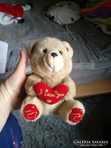 Plush toy, i love you teddy bear, negotiable