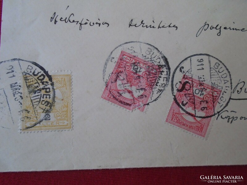 DEL007.12  Ajánlott Levél - Budapest Székesfőváros tekintetes polgármesteri hivatalához  1911