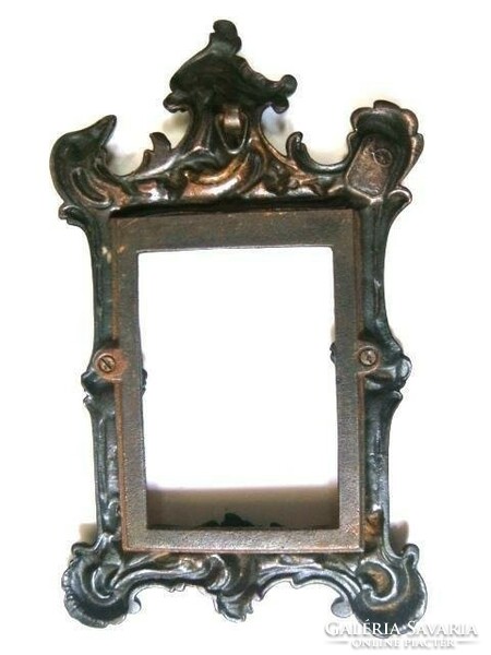Baroque, bronze, antique picture frame, master-marked by a goldsmith