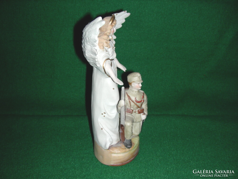 Hungarian soldier bisquit porcelain souvenir