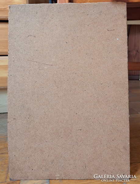 Lovas szobor, 1975 (olaj, farostlemez, 26x38 cm) Tihanyi L. jelzéssel
