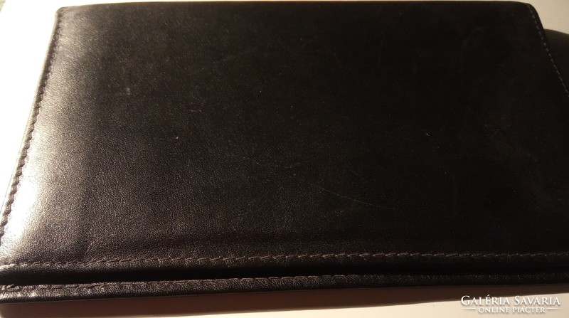 Black leather briefcase wallet case gift item from the public employees' union 1990