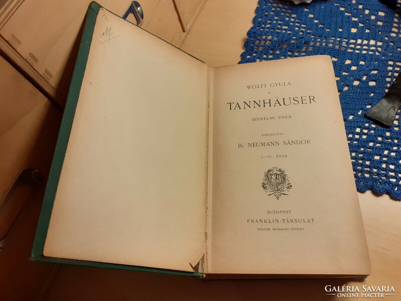 Wolff Gyula: Tännhauser  - Franklin társulat 1887 első magyar kiadás