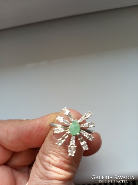 59 And real emerald 925 silver ring