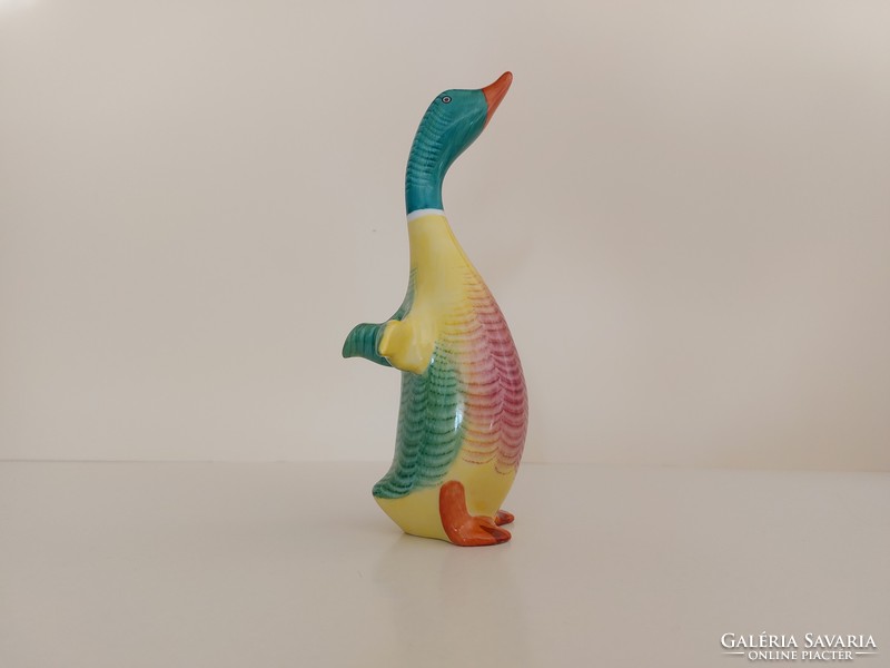 Régi Hollóházi porcelán madár retro nagy kacsa 21 cm